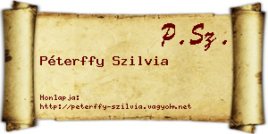 Péterffy Szilvia névjegykártya